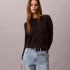 Weicher Baumwollpullover mit Monogram Weicher Baumwollpullover mit Monogram