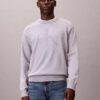 Weicher Baumwollpullover mit Monogram und lockerer Passform Weicher Baumwollpullover mit Monogram und lockerer Passform