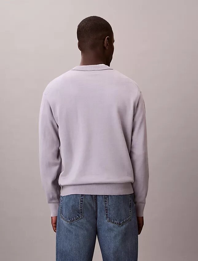 Weicher Baumwollpullover mit Monogram und lockerer Passform Weicher Baumwollpullover mit Monogram und lockerer Passform