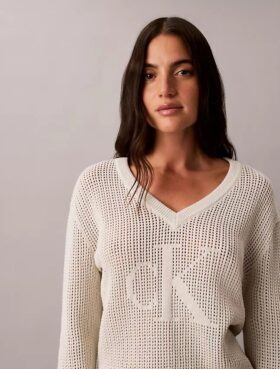 Weicher, locker sitzender Monogram-Pullover aus Baumwolle