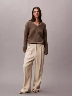 Weicher, locker sitzender Monogram-Pullover aus Baumwolle
