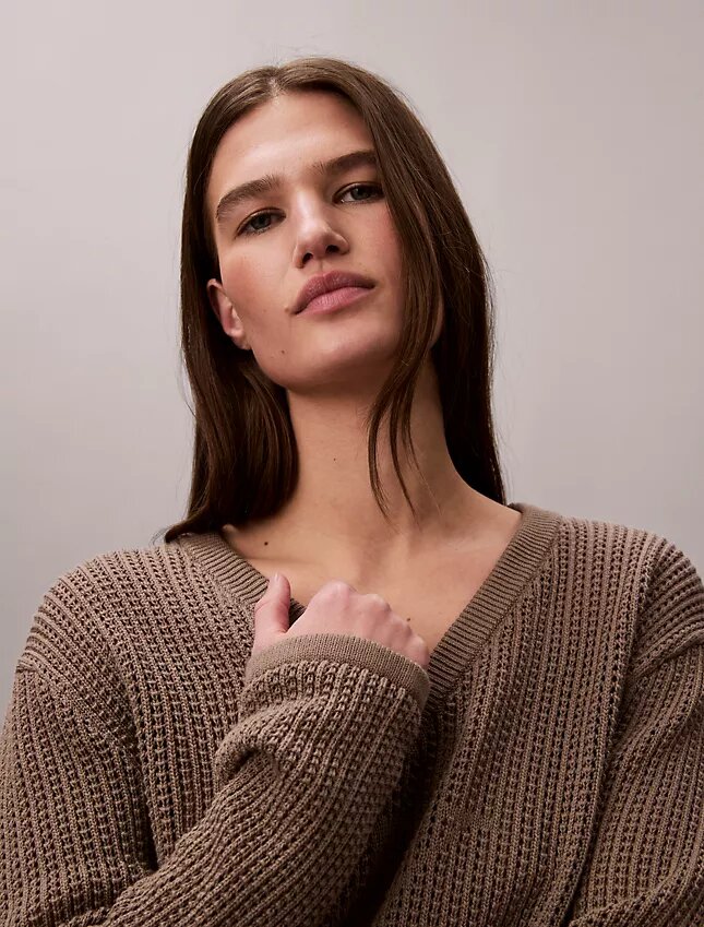 Weicher, locker sitzender Monogram-Pullover aus Baumwolle Weicher, locker sitzender Monogram-Pullover aus Baumwolle