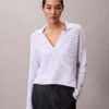 Weicher, lockerer Polo-Pullover aus Baumwolle Weicher, lockerer Polo-Pullover aus Baumwolle