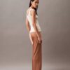 Weite Hose aus Crushed-Satin Weite Hose aus Crushed-Satin