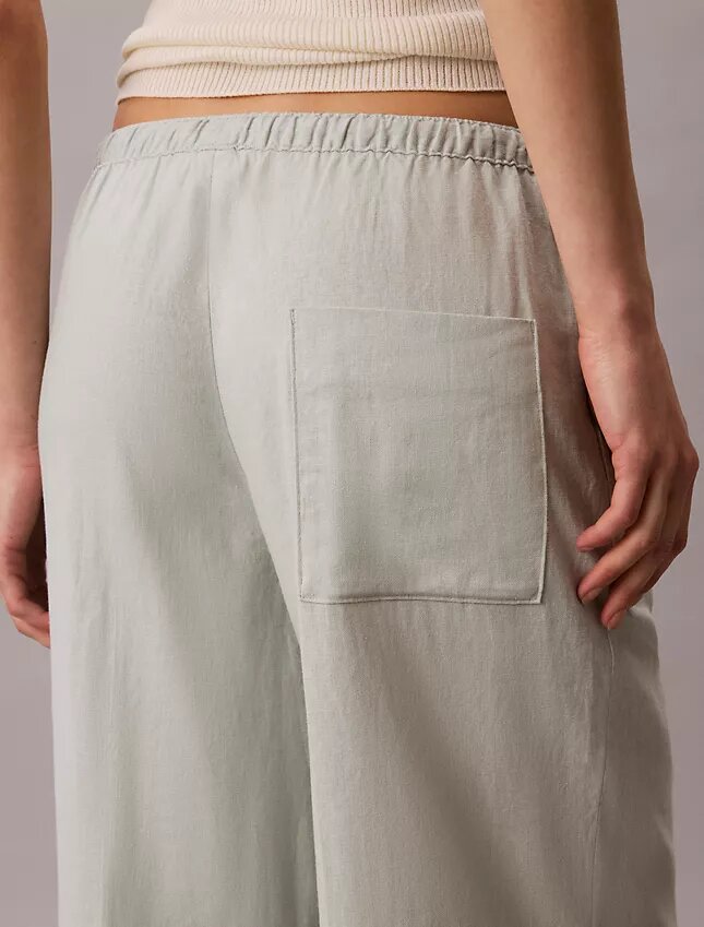 Weite Hose aus Leinenmischung mit Kordelzug Weite Hose aus Leinenmischung mit Kordelzug