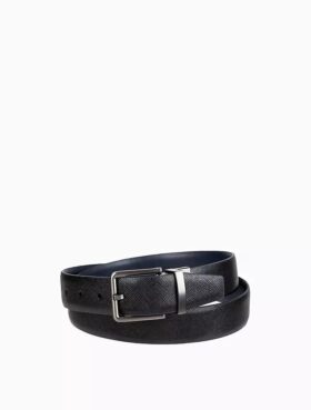Wendbarer Saffiano-Leder-Anzuggürtel für Kleider