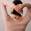 Wickelpullover aus Leinenmischung