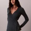 Wickelpullover aus Leinenmischung Wickelpullover aus Leinenmischung