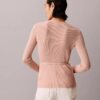Wickelpullover aus Leinenmischung