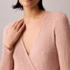 Wickelpullover aus Leinenmischung