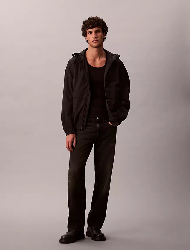 Windjacke mit durchgehendem Emblem-Logo Windjacke mit durchgehendem Emblem-Logo