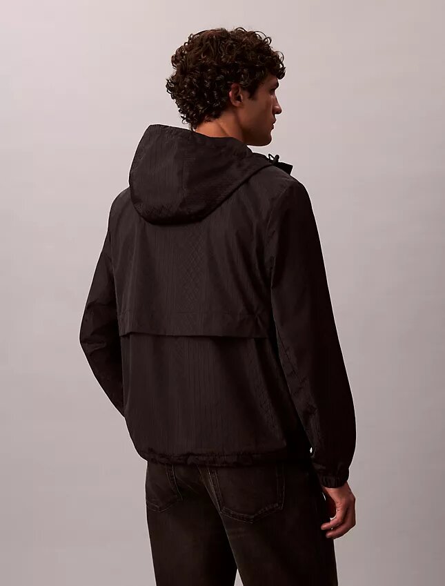 Windjacke mit durchgehendem Emblem-Logo Windjacke mit durchgehendem Emblem-Logo