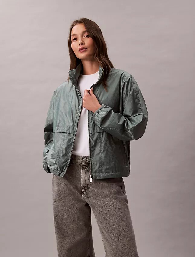 Windjacke mit durchgehendem Monogram-Print Windjacke mit durchgehendem Monogram-Print