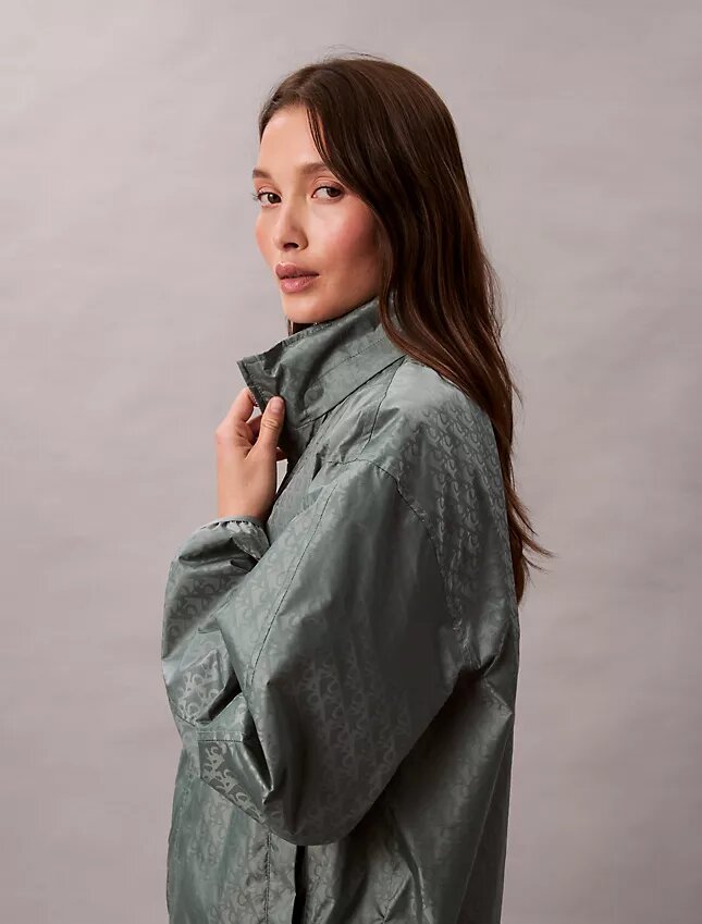 Windjacke mit durchgehendem Monogram-Print Windjacke mit durchgehendem Monogram-Print