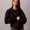 Windjacke mit Jacquard-Emblem-Logo Windjacke mit Jacquard-Emblem-Logo