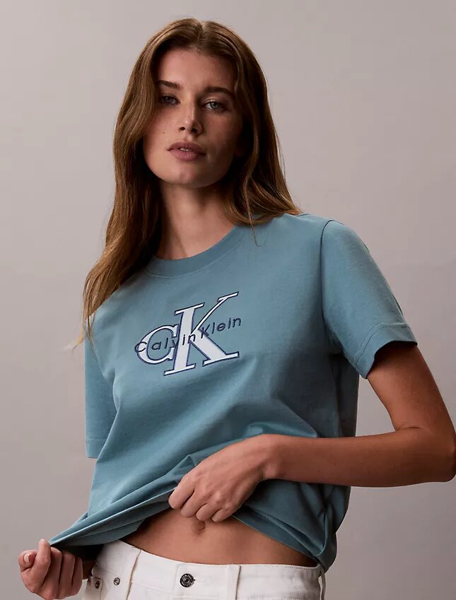 Zweifarbiges Monologo Classic T-Shirt Zweifarbiges Monologo Classic T-Shirt