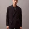 Zweireihiger Blazer aus Wollgabardine-Mischung Zweireihiger Blazer aus Wollgabardine-Mischung