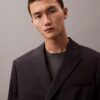 Zweireihiger Blazer aus Wollgabardine-Mischung Zweireihiger Blazer aus Wollgabardine-Mischung