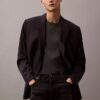 Zweireihiger Blazer aus Wollgabardine-Mischung Zweireihiger Blazer aus Wollgabardine-Mischung