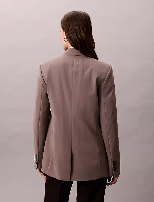 Zweireihiger Blazer aus Wollgabardine-Mischung Zweireihiger Blazer aus Wollgabardine-Mischung