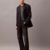 Zweireihiger Blazer aus Wollgabardine-Mischung Zweireihiger Blazer aus Wollgabardine-Mischung